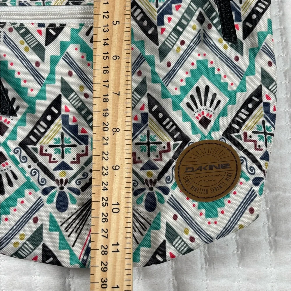 Dakine JoJo CrossbodyBag Aztec Print Teal Black Adjustable StrapTravel Festival‎